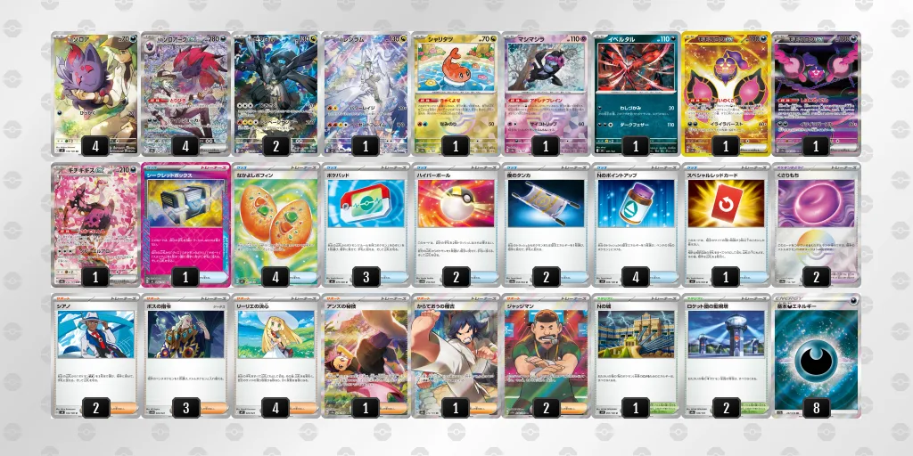 Nのゾロアークexのデッキレシピ