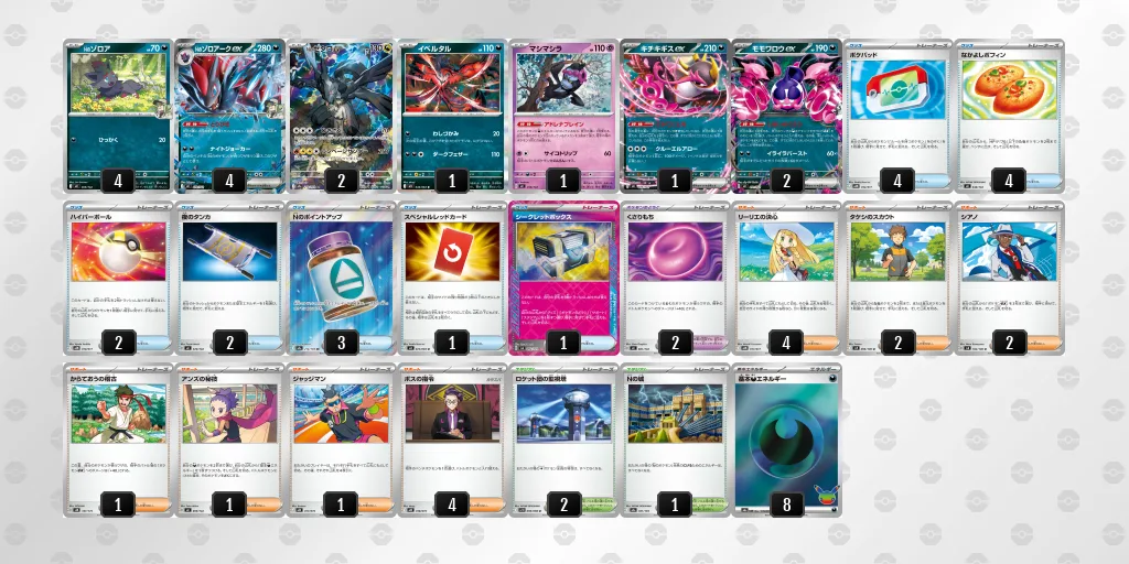 Nのゾロアークexのデッキレシピ