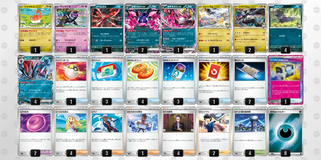 Nのゾロアークexのデッキレシピ