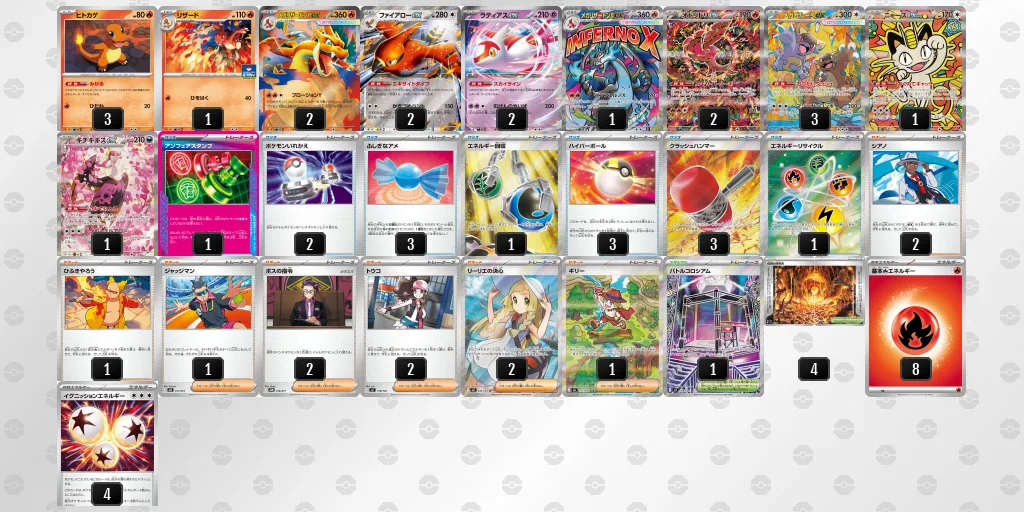 メガリザードンXexのデッキレシピ
