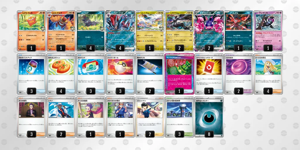 Nのゾロアークexのデッキレシピ
