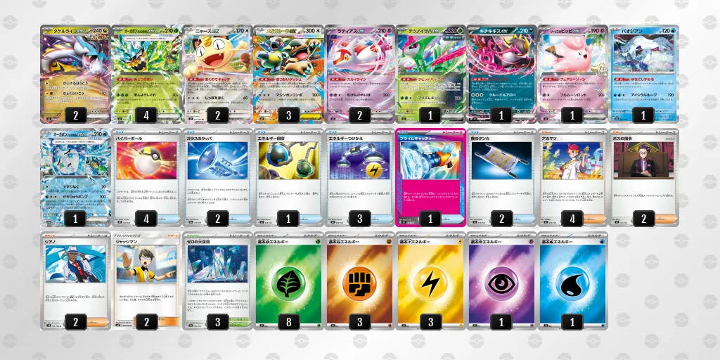 タケルライコex / メガガルーラexのデッキレシピ