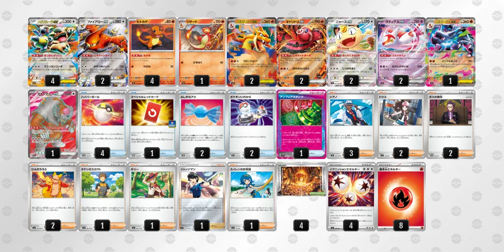 メガリザードンXexのデッキレシピ