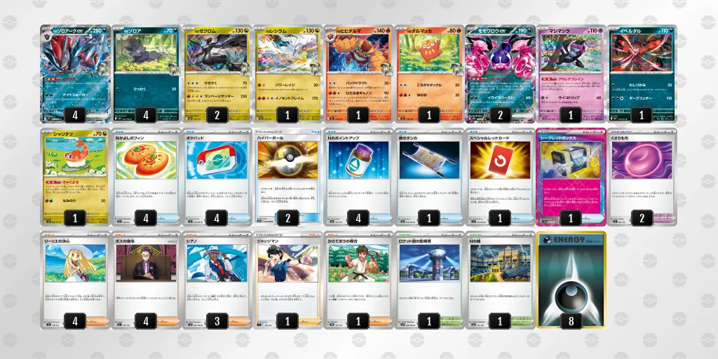 Nのゾロアークexのデッキレシピ