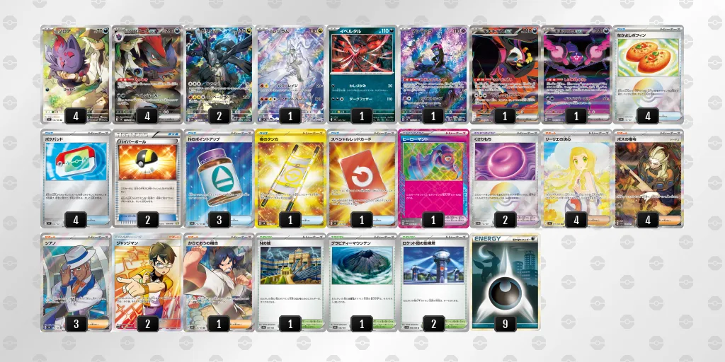 Nのゾロアークexのデッキレシピ