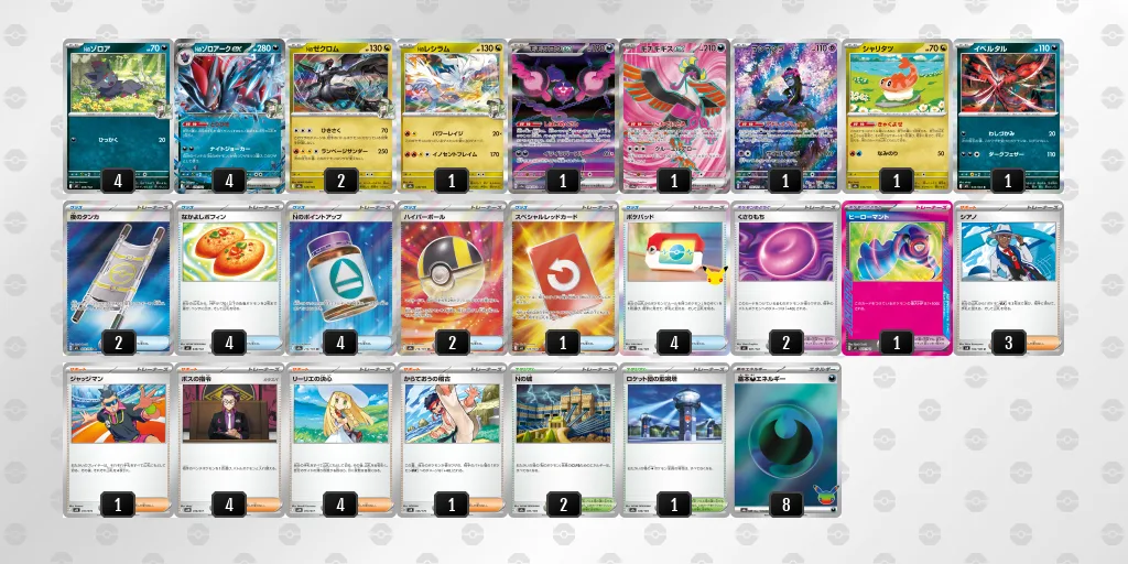 Nのゾロアークexのデッキレシピ